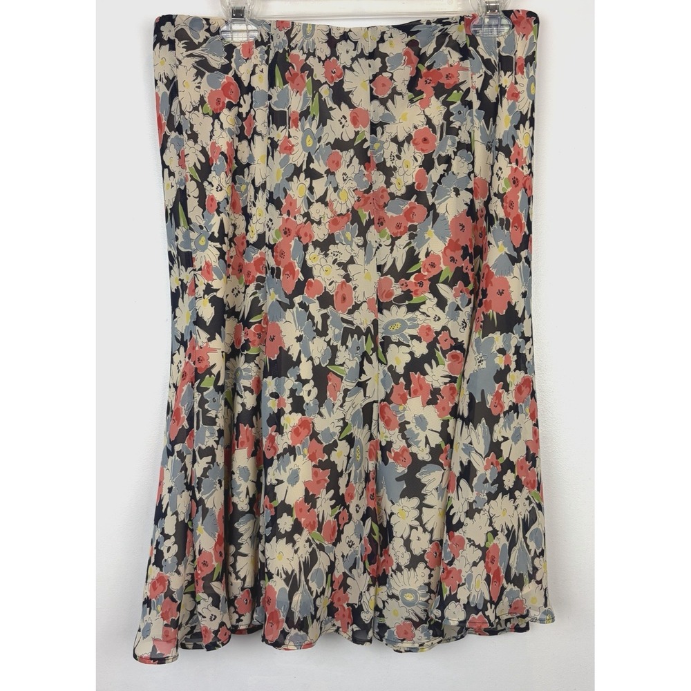 American Living Skirt Women Small Floral Paisley Print Chiffon Knee Flowy Praire